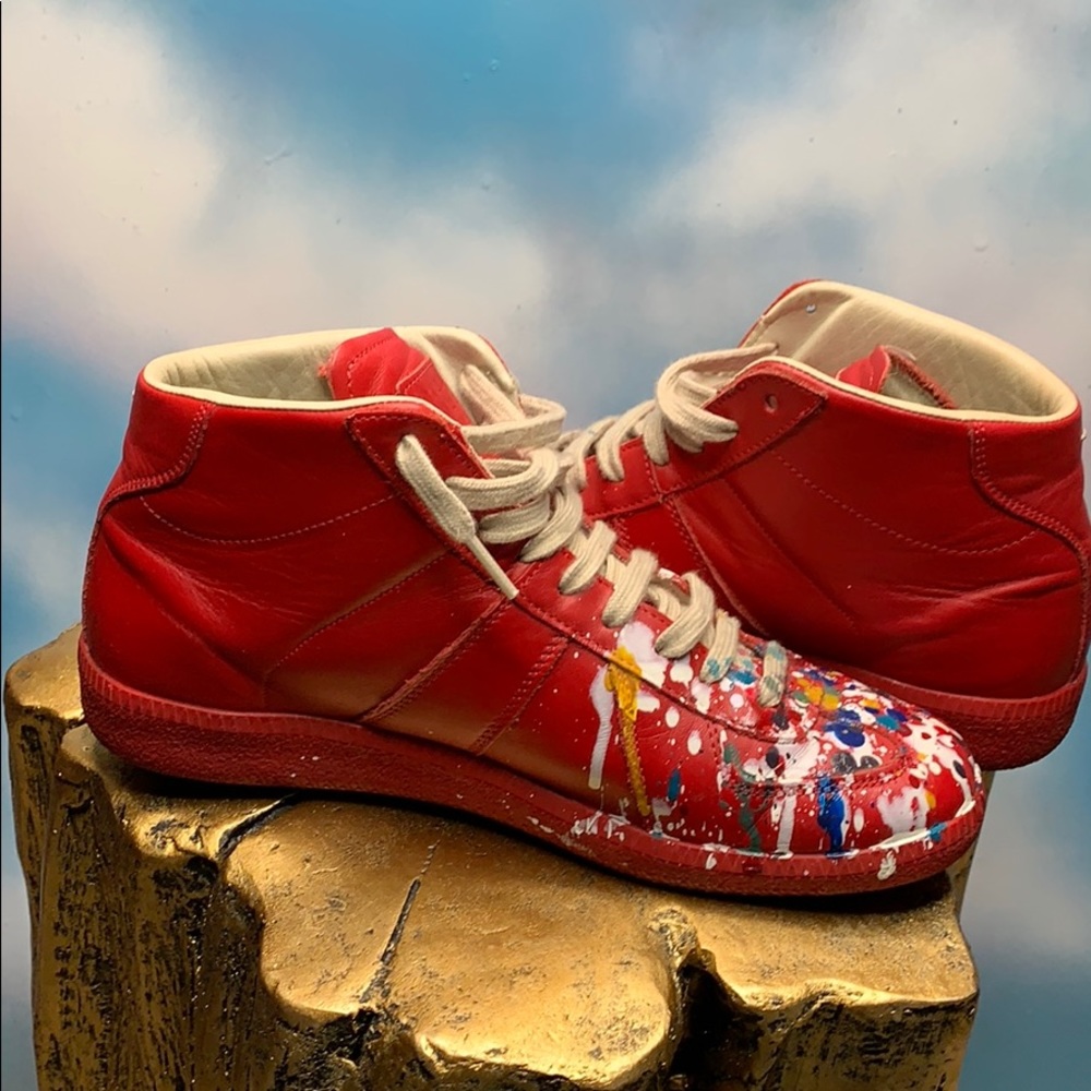 Maison Margiela paint spatter sneakers